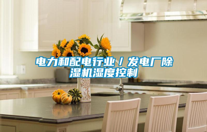 電力和配電行業/發電廠除濕機濕度控制