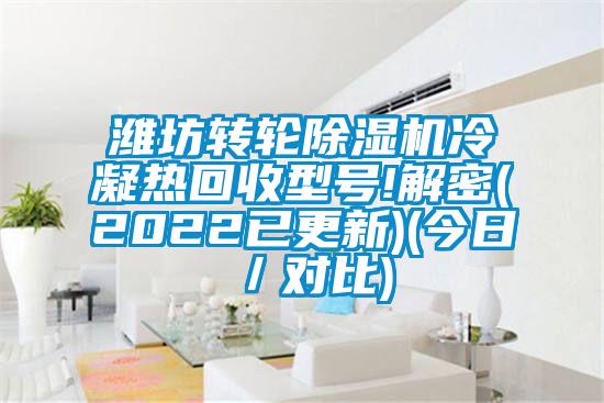 濰坊轉(zhuǎn)輪除濕機(jī)冷凝熱回收型號!解密(2022已更新)(今日/對比)