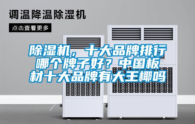 除濕機，十大品牌排行哪個牌子好？中國板材十大品牌有大王椰嗎