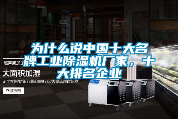 為什么說(shuō)中國(guó)十大名牌工業(yè)除濕機(jī)廠家,十大排名企業(yè)