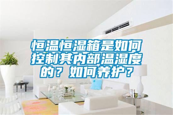 恒溫恒濕箱是如何控制其內部溫濕度的？如何養護？