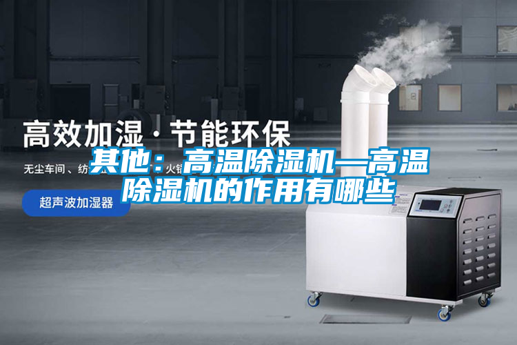 其他:高溫除濕機—高溫除濕機的作用有哪些