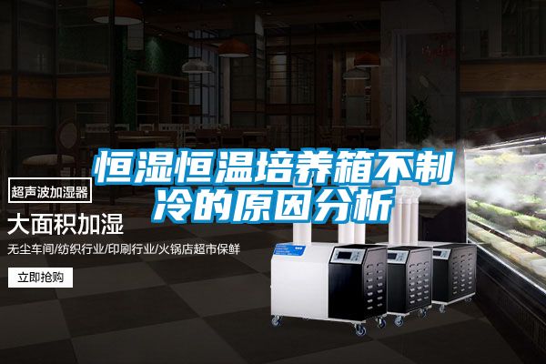 恒濕恒溫培養箱不制冷的原因分析